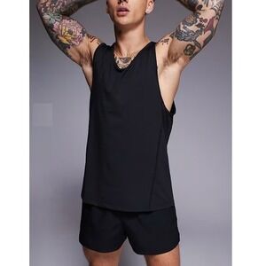 ASOS Men's Black 4505 Icon Training Racerback Tank Top NWT Size M